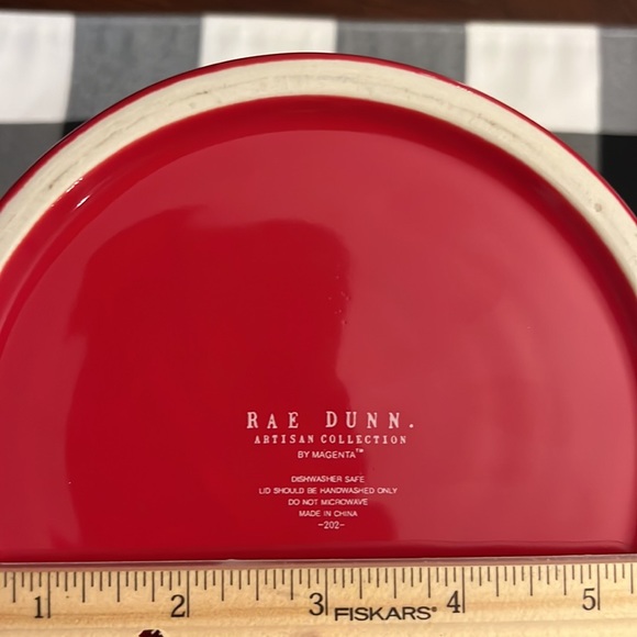 Rae Dunn Large Red Mrs Claus’s Kitchen Cookie Jar - Picture 9 of 10